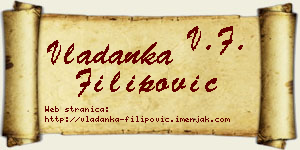 Vladanka Filipović vizit kartica